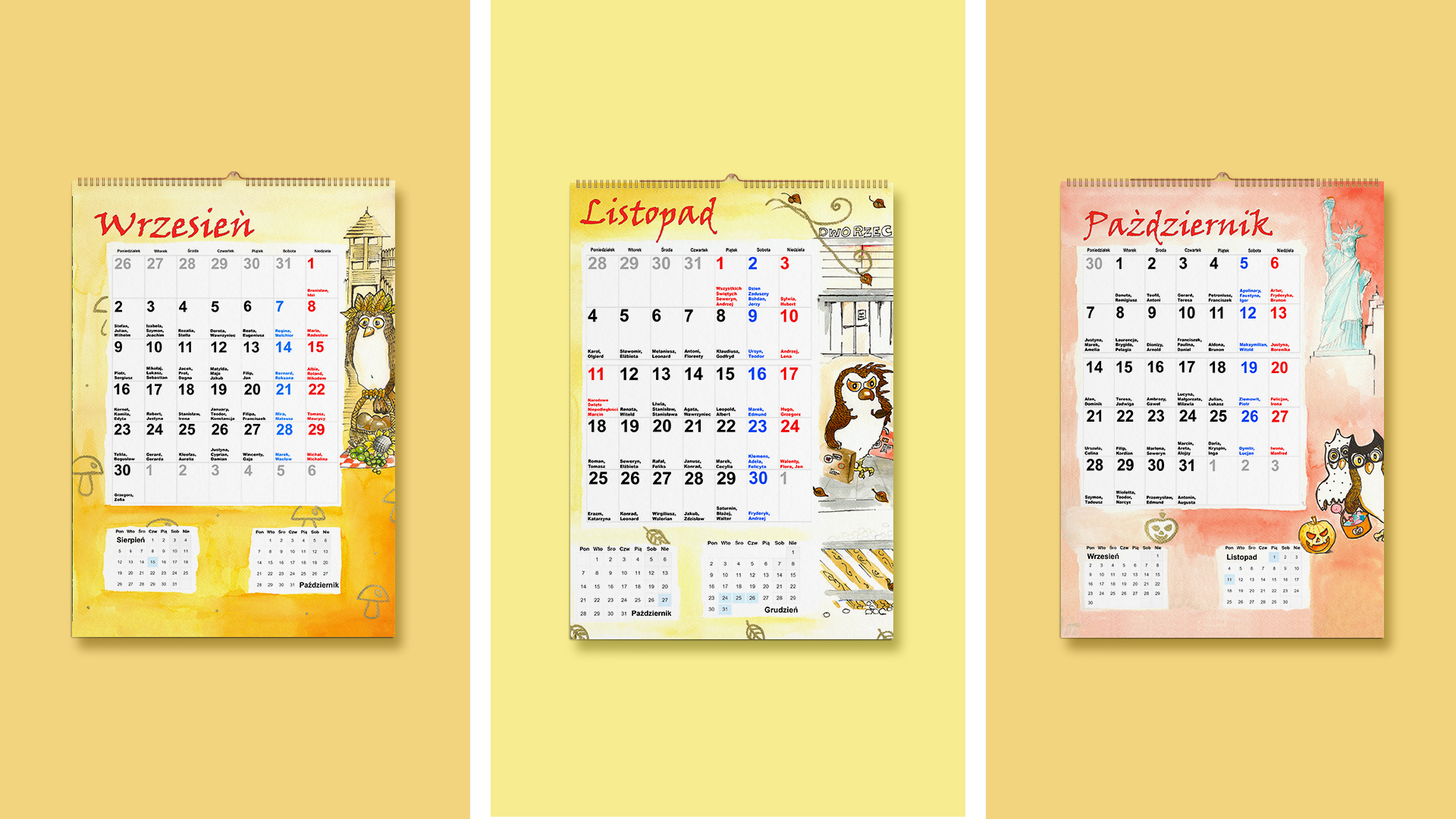 Twórczy Kalendarze Ilustracje przez - evenflowstudio